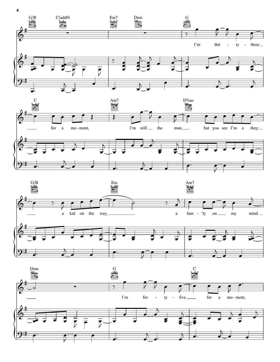 100 Years 100 Years Piano, Vocal scores gallery preview page 4