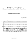 Antonio Vivaldi: Mundi rector for SSA and piano, G – minor