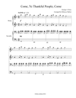 Come, Ye Thankful People, Come (Intermediate Teacher/Student Piano Duet)