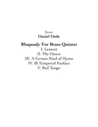Rhapsody For Brass Quintet