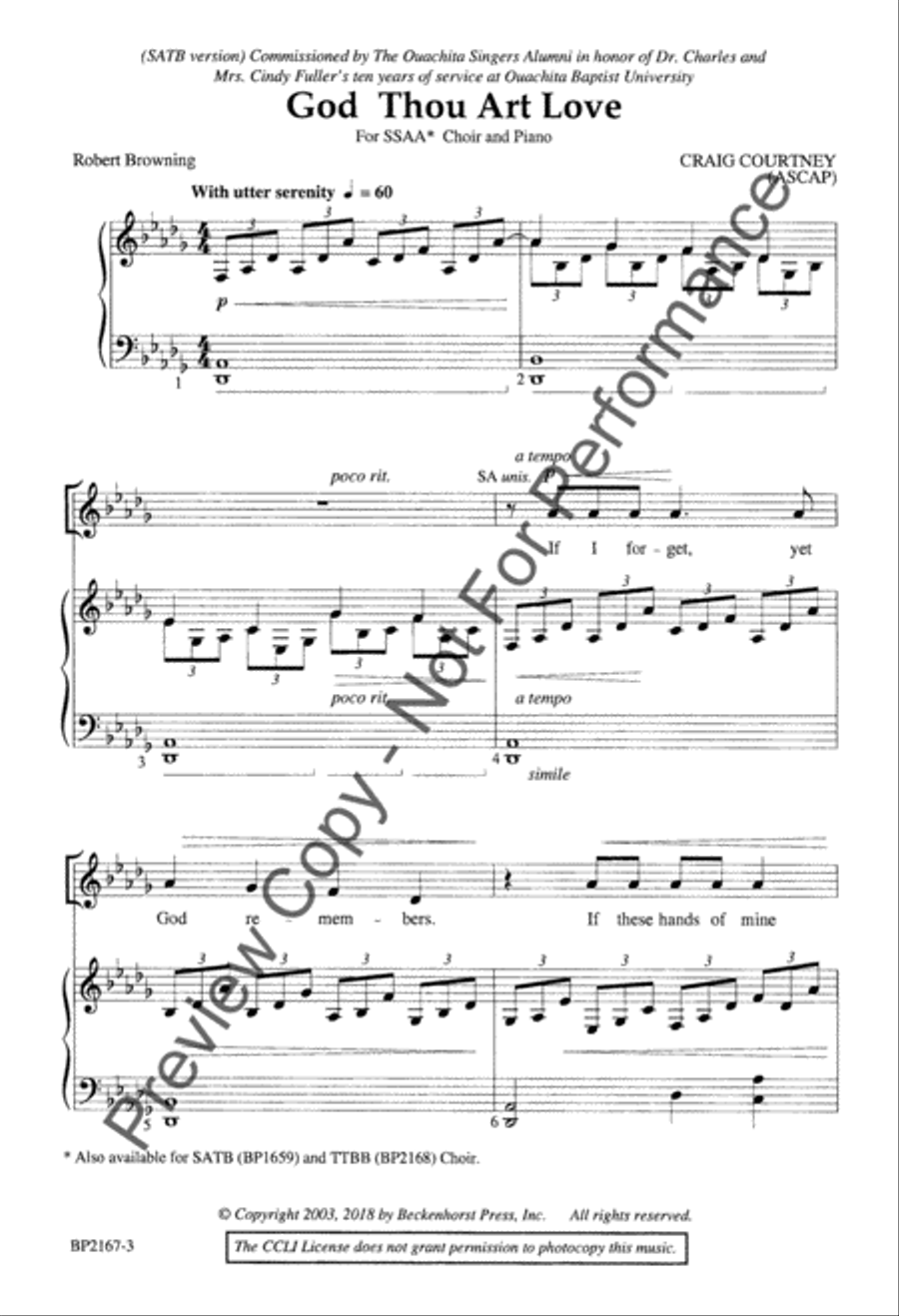God Thou Art Love - SSAA God Thou Art Love - SSAA SSAA scores gallery preview page 3
