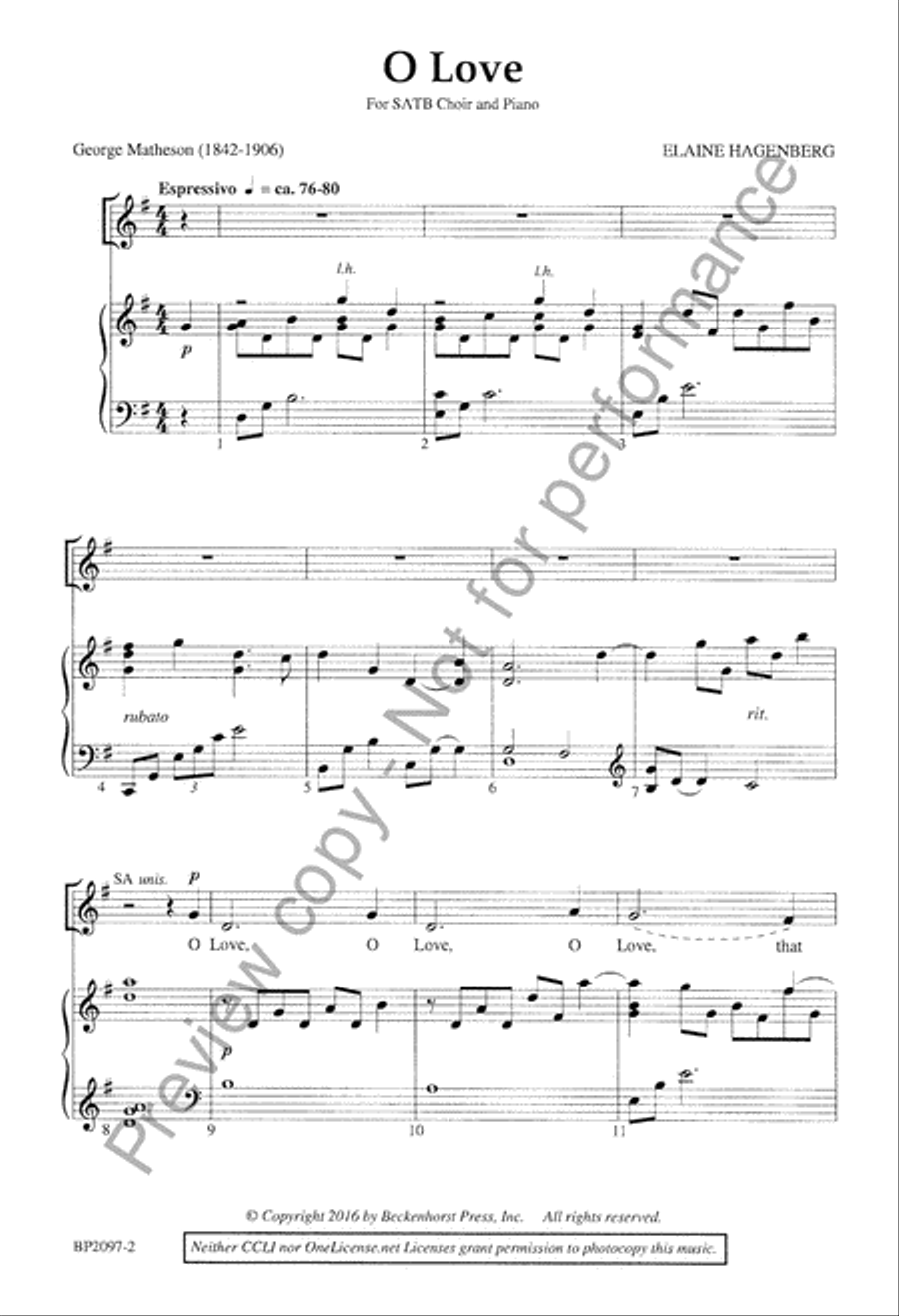 O Love - SATB O Love - SATB 4-Part scores gallery preview page 3