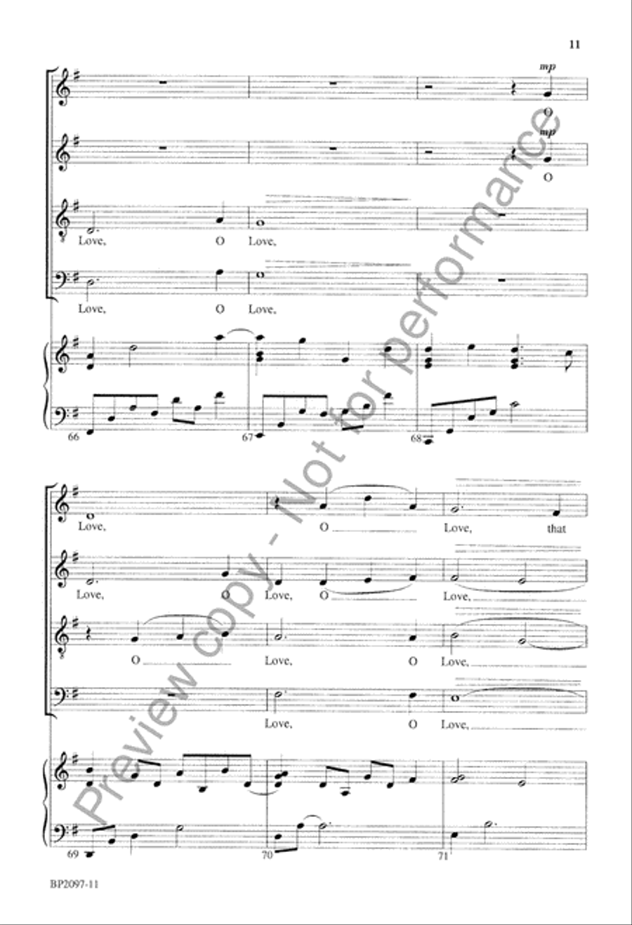 O Love - SATB O Love - SATB 4-Part scores gallery preview page 12