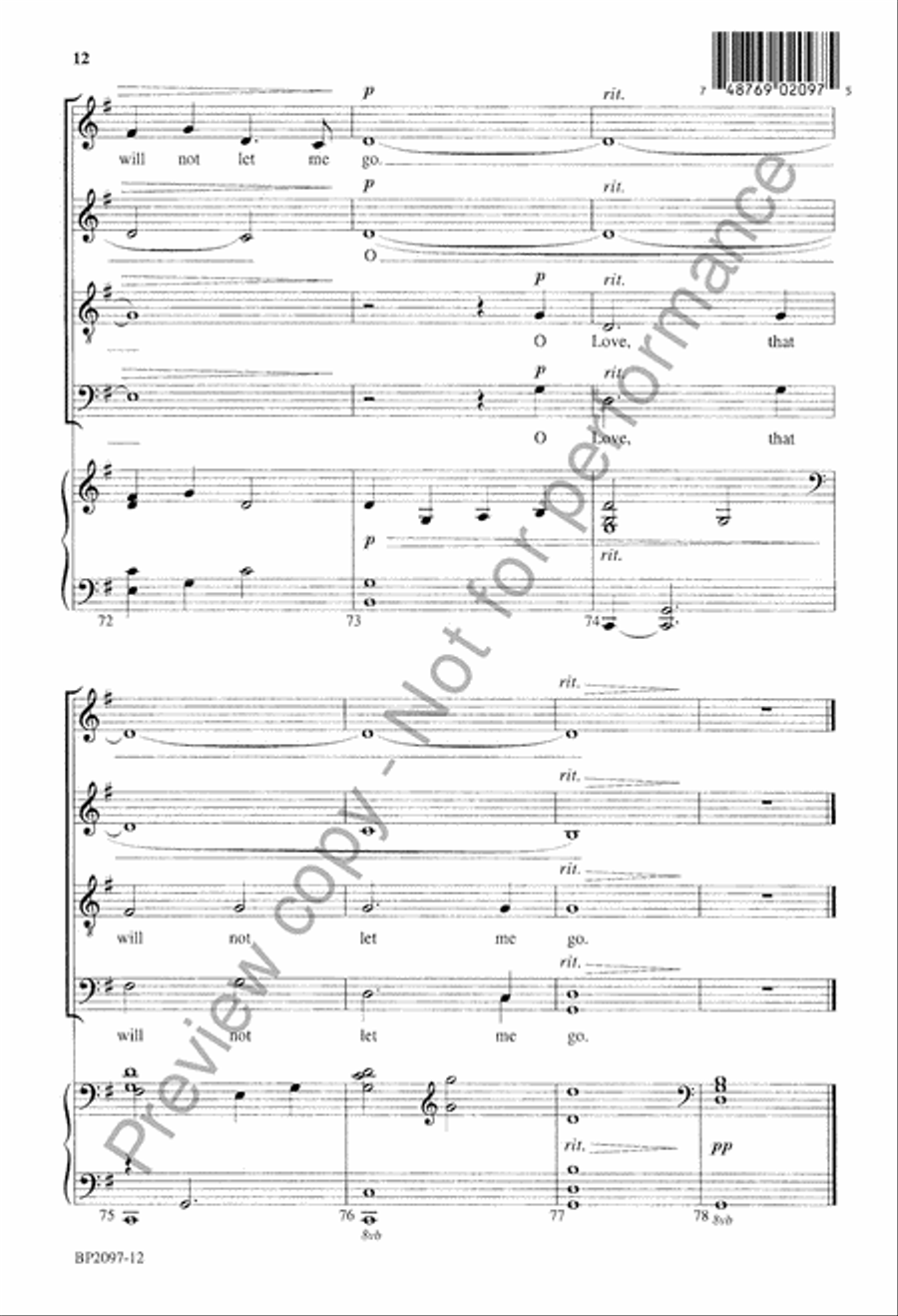 O Love - SATB O Love - SATB 4-Part scores gallery preview page 13