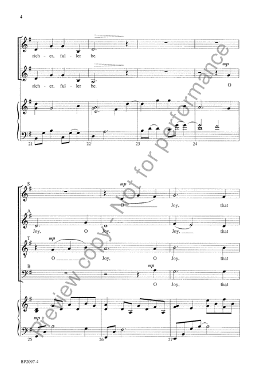 O Love - SATB O Love - SATB 4-Part scores gallery preview page 5
