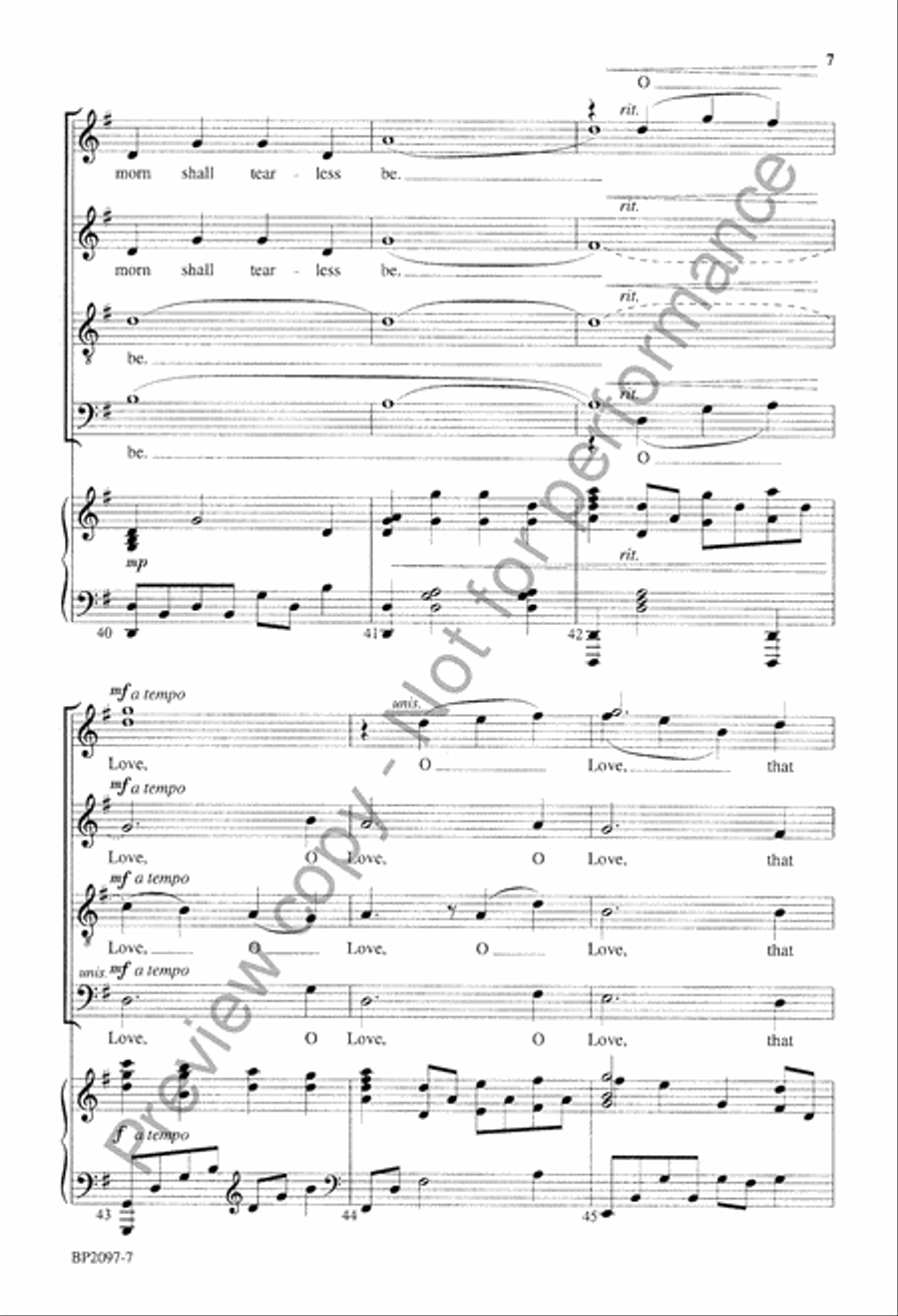 O Love - SATB O Love - SATB 4-Part scores gallery preview page 8