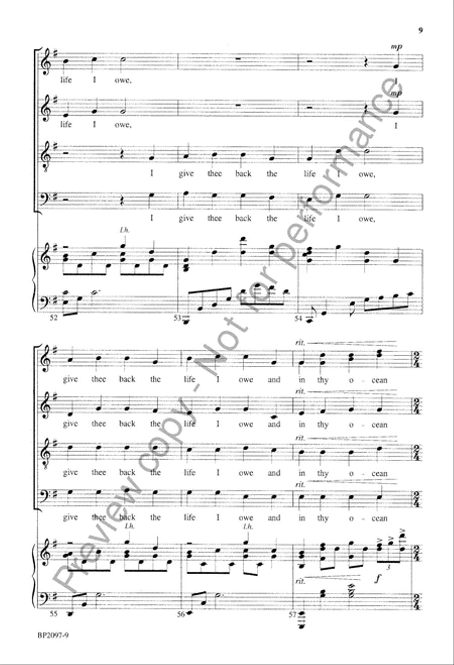 O Love - SATB O Love - SATB 4-Part scores gallery preview page 10