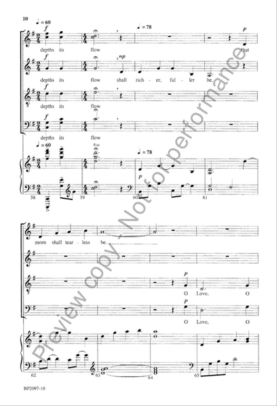 O Love - SATB O Love - SATB 4-Part scores gallery preview page 11
