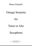 Orange Sonatina for Tenor or Alto Saxopone