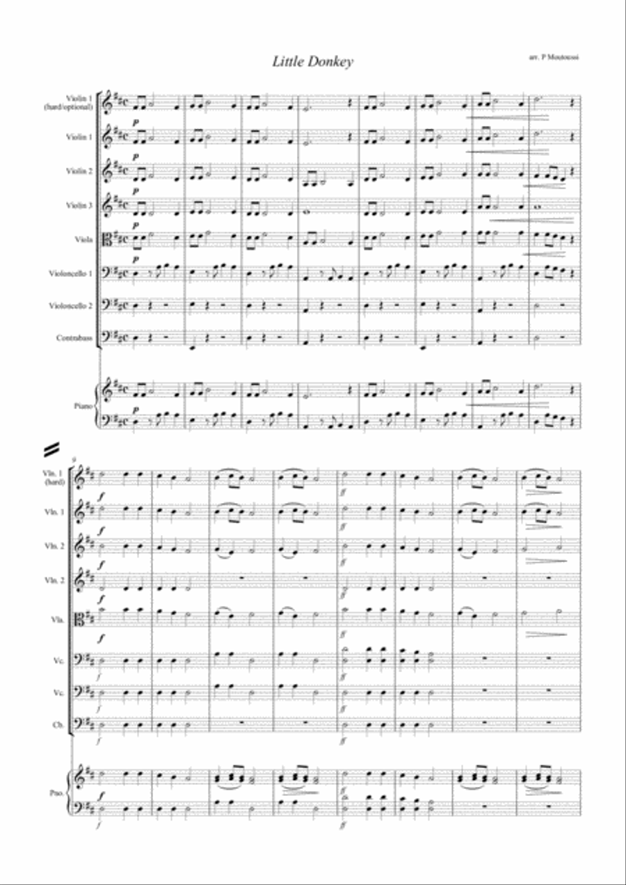 Little Donkey (for Primary Strings) String Orchestra scores gallery preview page 2