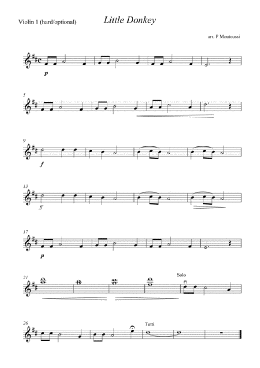Little Donkey (for Primary Strings) String Orchestra scores gallery preview page 4