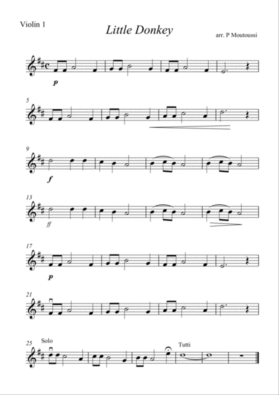Little Donkey (for Primary Strings) String Orchestra scores gallery preview page 5