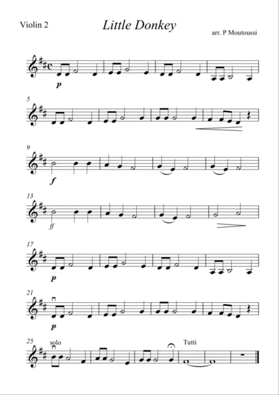 Little Donkey (for Primary Strings) String Orchestra scores gallery preview page 6