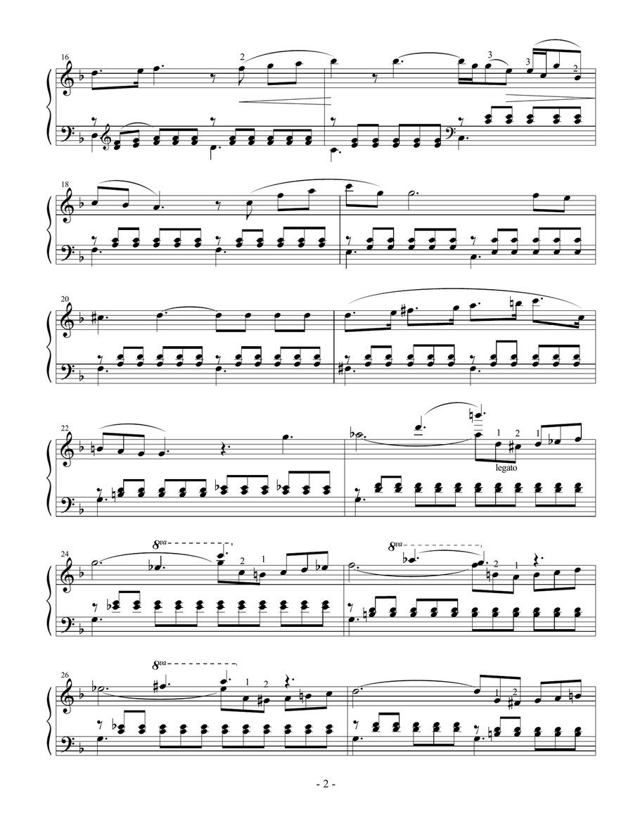 Theme from Elvira Madigan Piano Solo scores gallery preview page 2