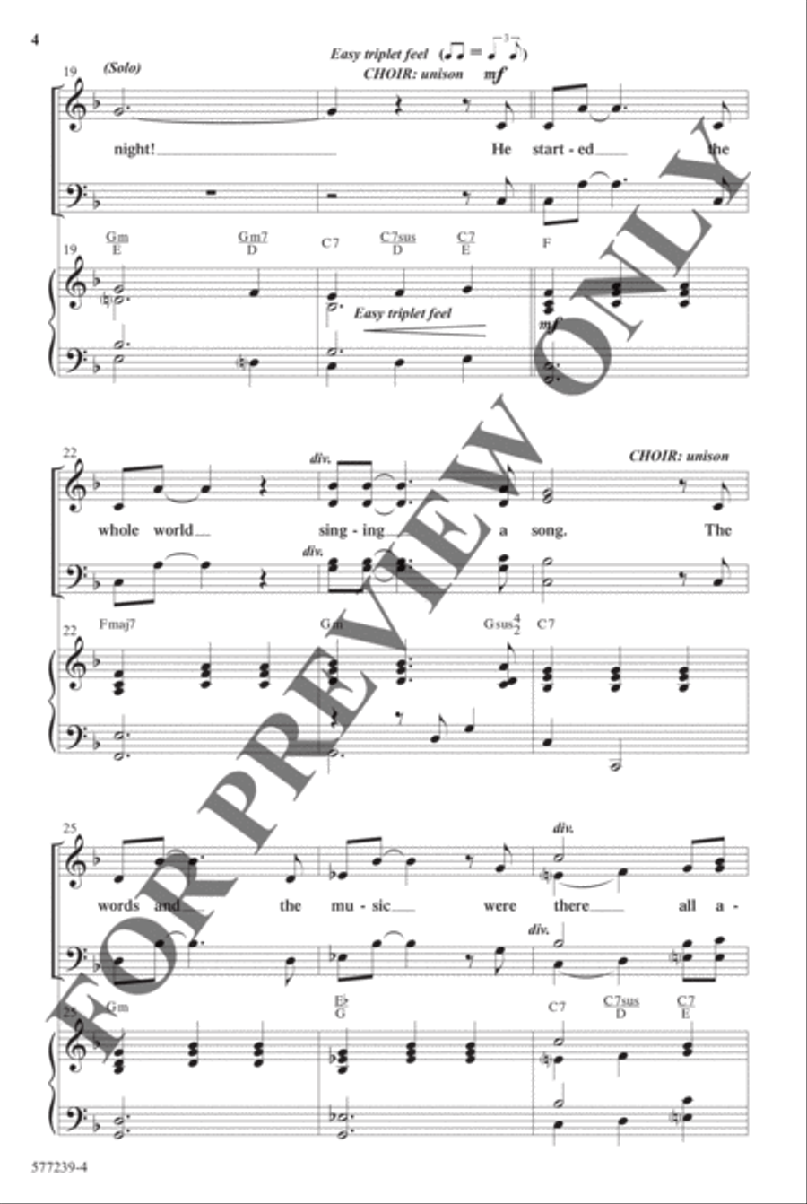 He Started the Whole World Singing - Anthem Choir scores gallery preview page 4