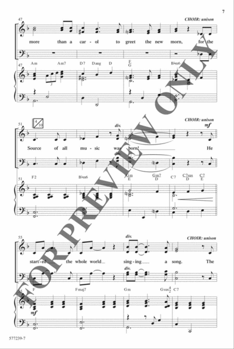 He Started the Whole World Singing - Anthem Choir scores gallery preview page 7