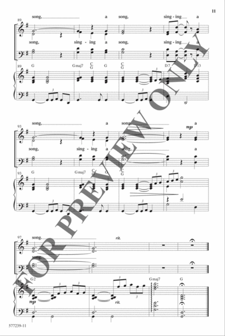 He Started the Whole World Singing - Anthem Choir scores gallery preview page 11