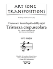 SANTOLIQUIDO: Tristezza crepuscolare (transposed to G major)