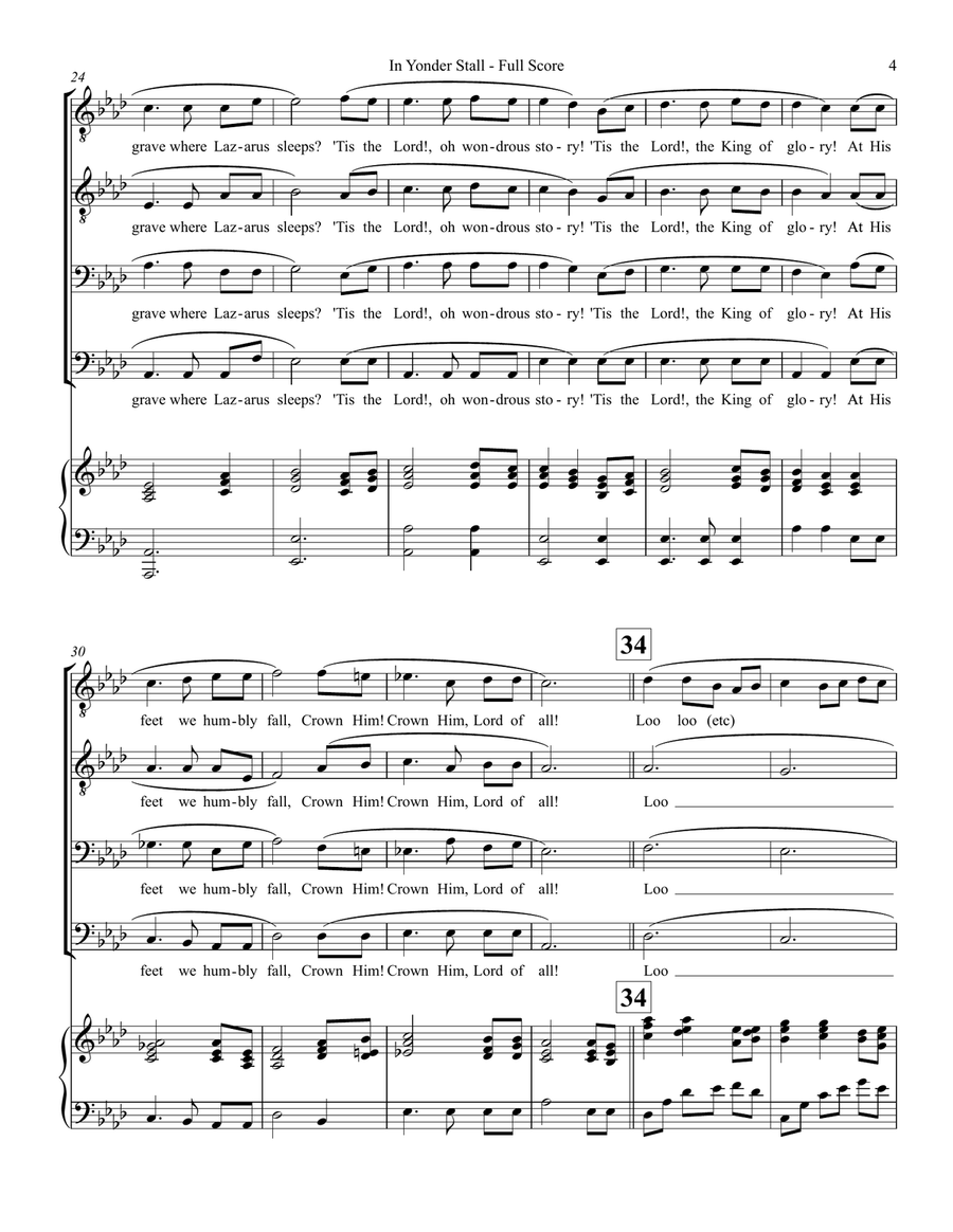 In Yonder Stall - TTBB Choir TTBB scores gallery preview page 5