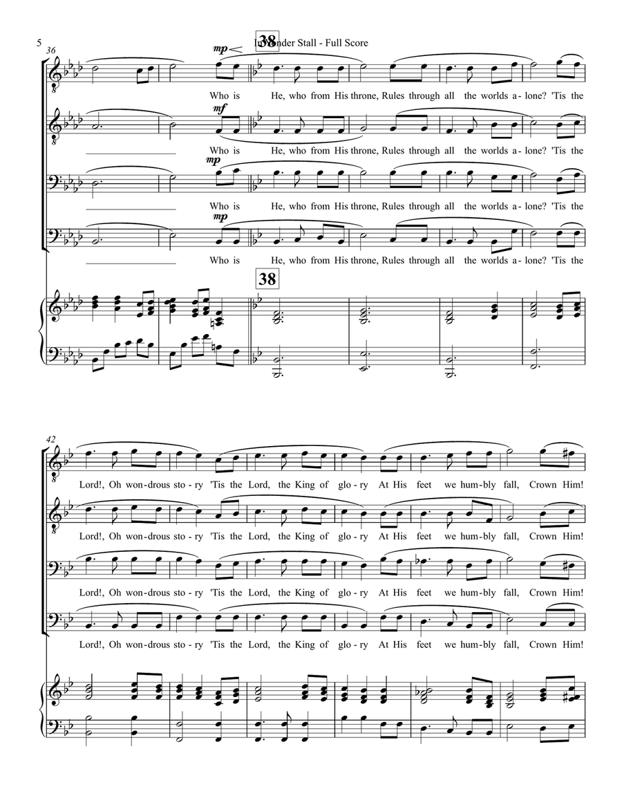In Yonder Stall - TTBB Choir TTBB scores gallery preview page 6