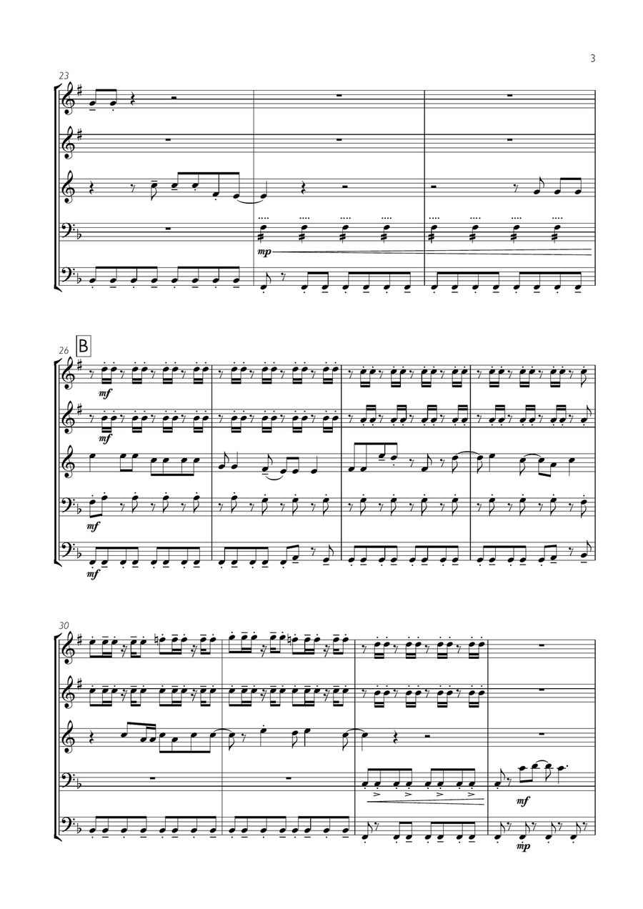 What's Up What's Up Brass Ensemble scores gallery preview page 3
