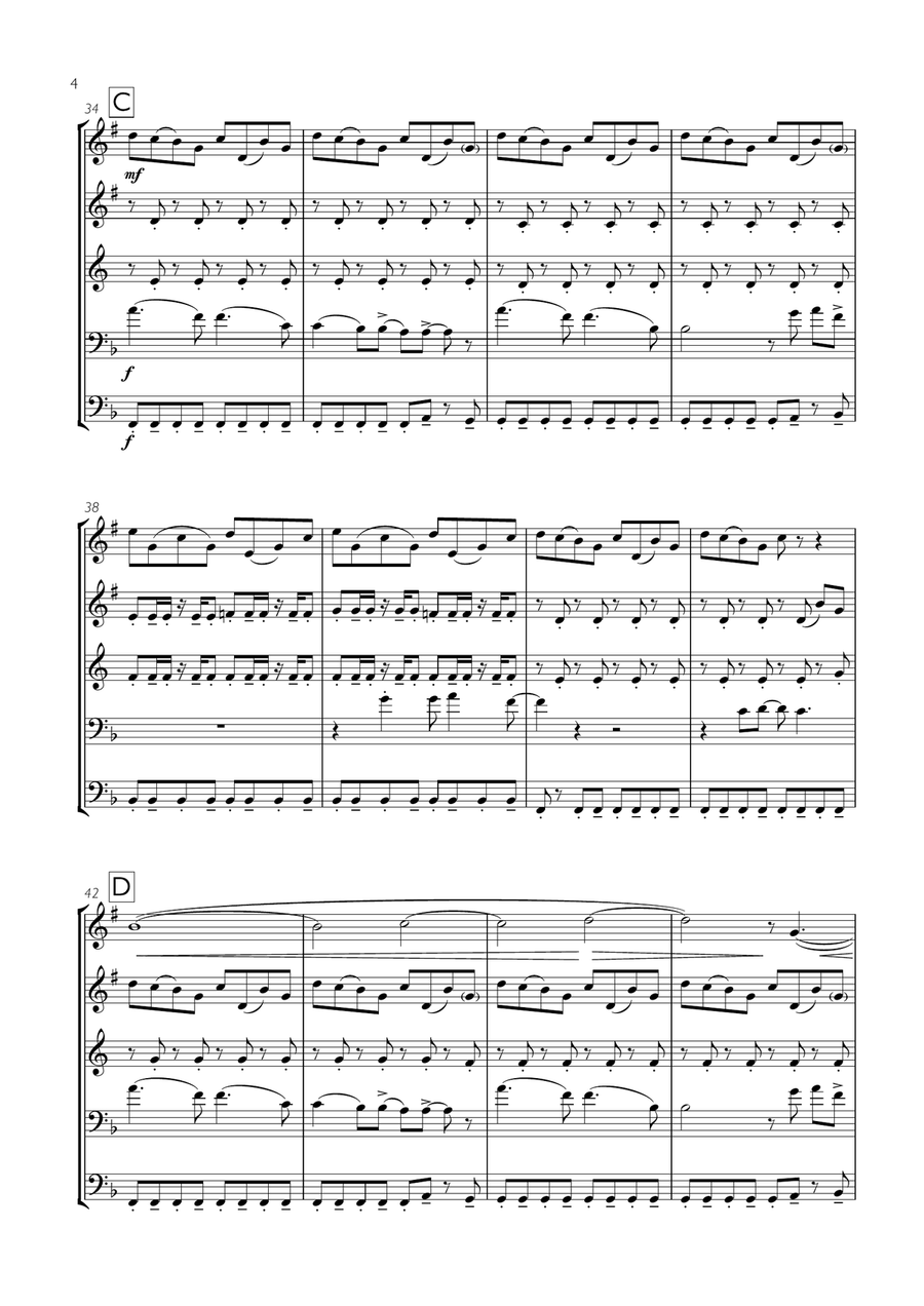 What's Up What's Up Brass Ensemble scores gallery preview page 4