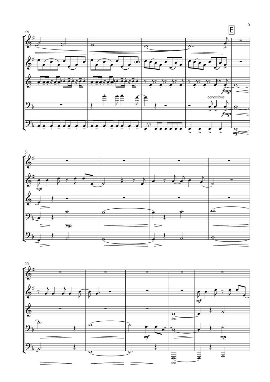 What's Up What's Up Brass Ensemble scores gallery preview page 5