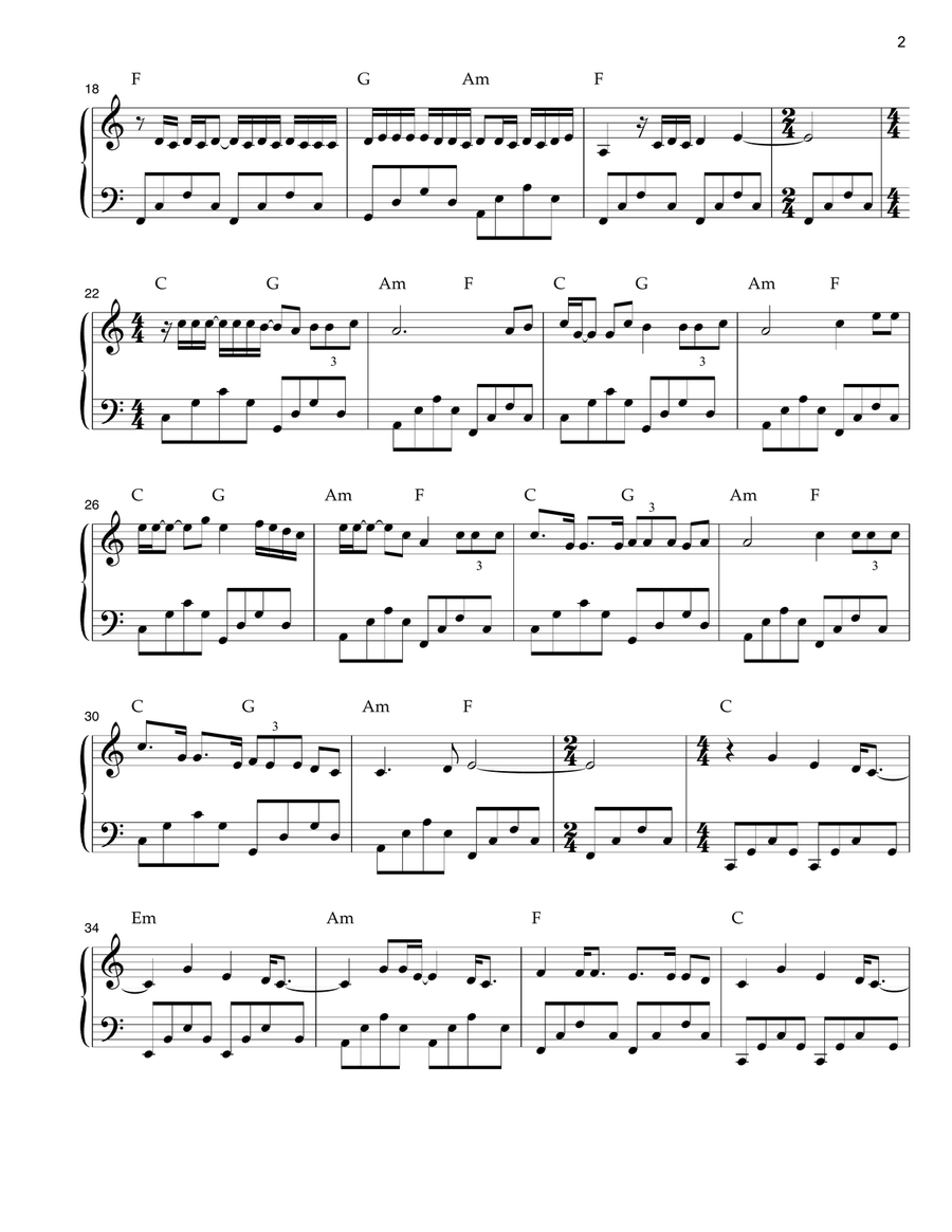 Someone Like You Someone Like You Piano Solo scores gallery preview page 2