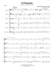 4 Chansons for Trombone or Low Brass Sextet