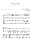 What Child is This, for soprano solo, piano and flute, D minor