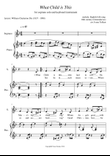 What Child is This, for soprano solo and piano, D minor