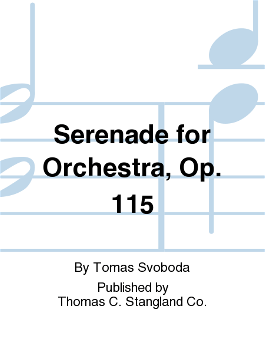 Serenade for Orchestra, Op. 115 Orchestra scores gallery preview page 1