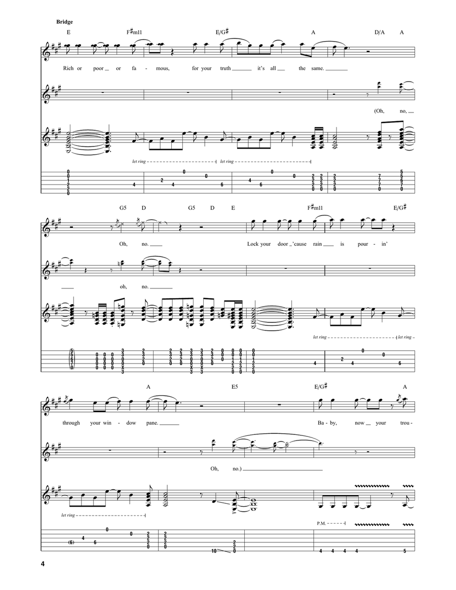 Hammer To Fall Hammer To Fall Acoustic Guitar scores gallery preview page 4