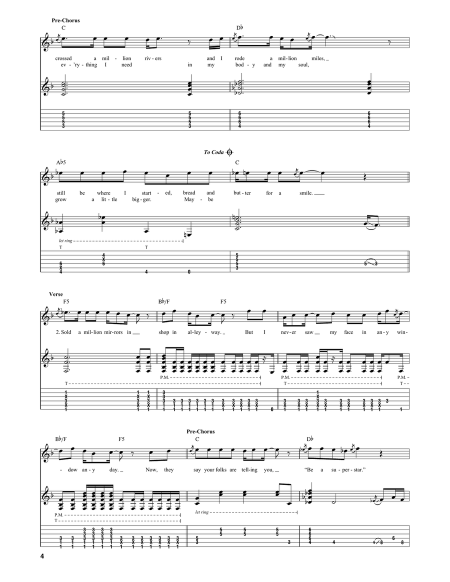 Keep Yourself Alive Keep Yourself Alive Acoustic Guitar scores gallery preview page 4