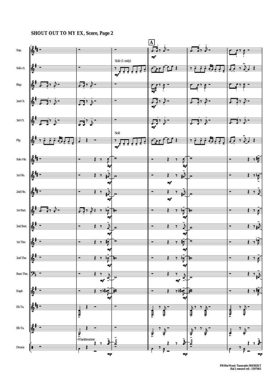 Shout Out To My Ex Brass Band scores gallery preview page 2