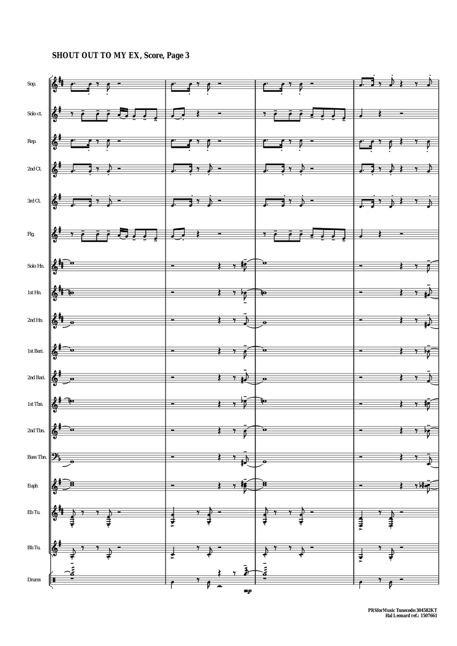 Shout Out To My Ex Brass Band scores gallery preview page 3