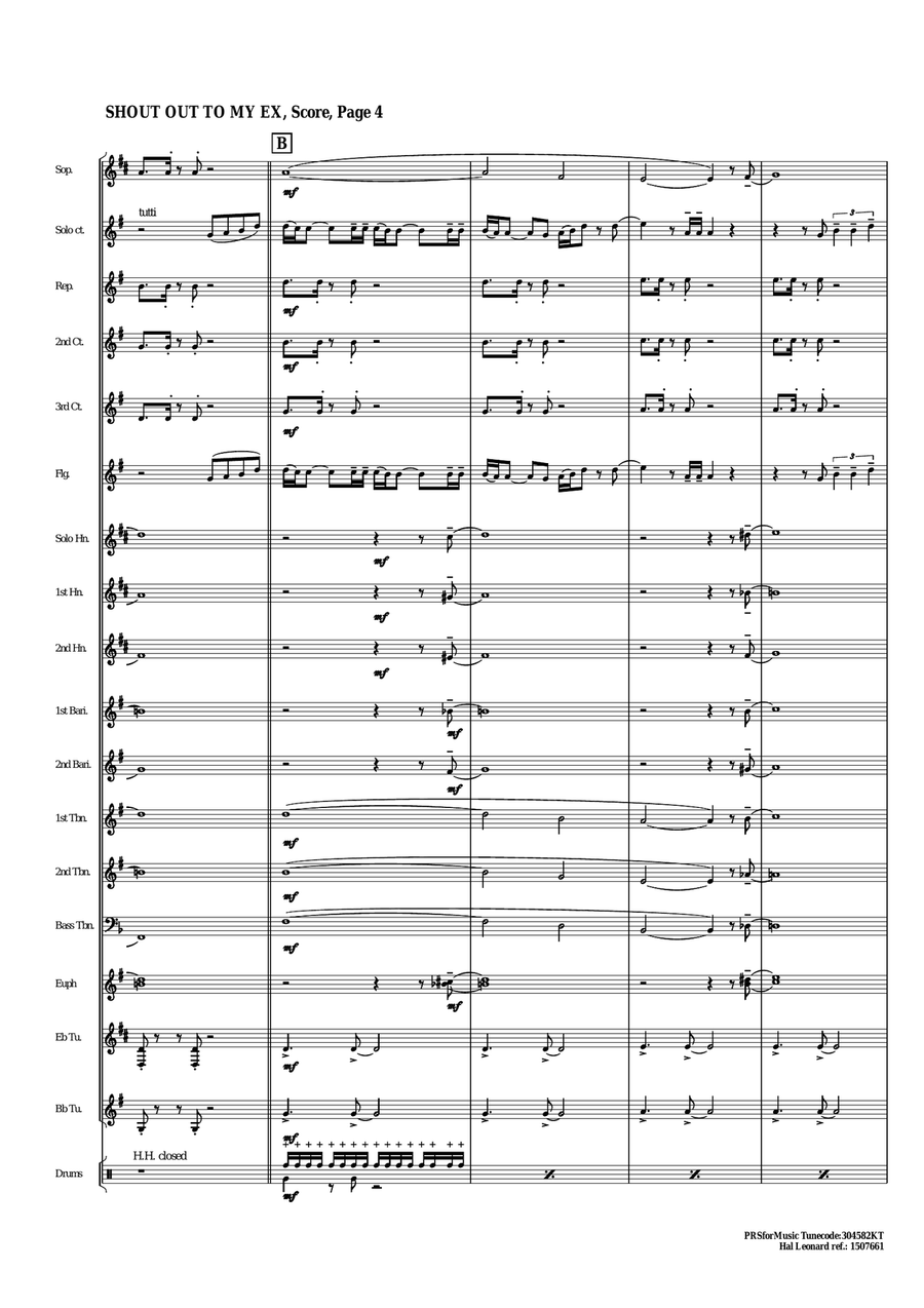 Shout Out To My Ex Brass Band scores gallery preview page 4