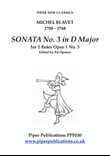 BLAVET SONATA No. 3 IN D MAJOR FOR 2 FLUTES