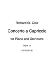 Concerto a Capriccio (Concerto on a Lark) for Piano and Orchestra (Complete Full Score and Instrume