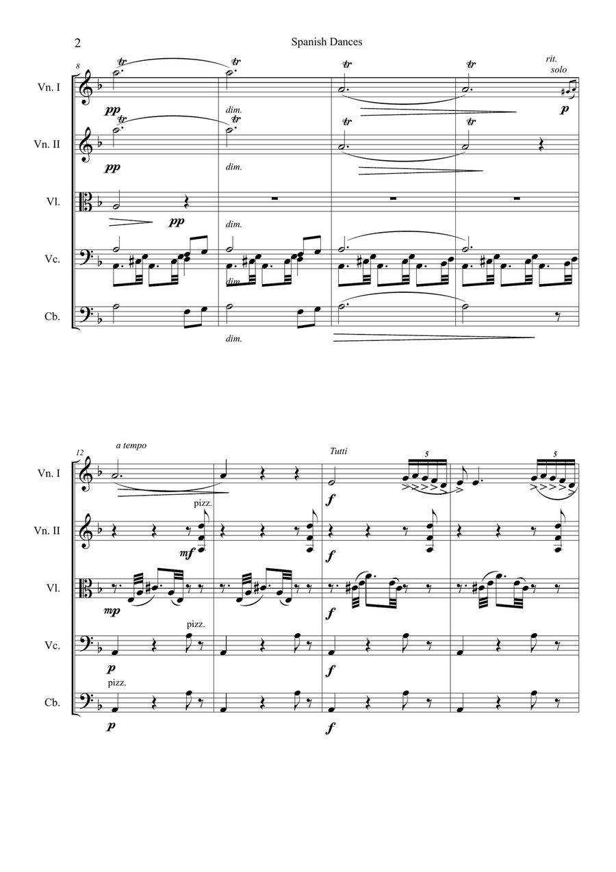 Playera Playera String Orchestra scores gallery preview page 3
