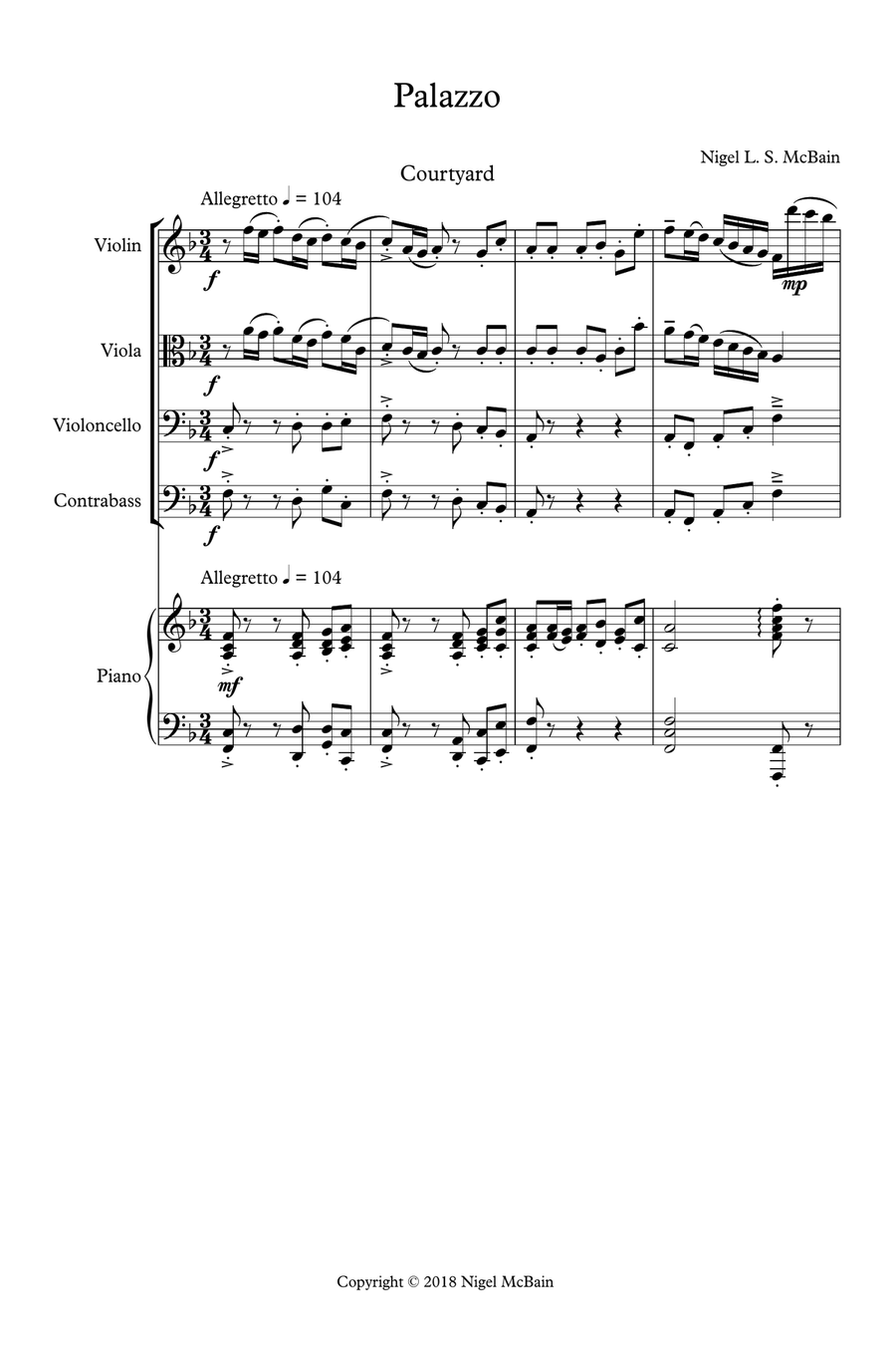 Piano Quintet No. 1 - 