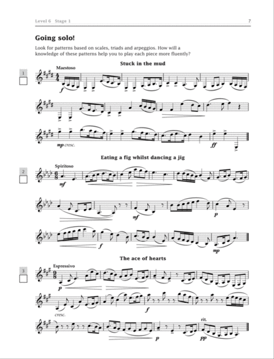 Improve Your Sight-Reading! Clarinet, Levels 6-8 (Advanced) Clarinet scores gallery preview page 2