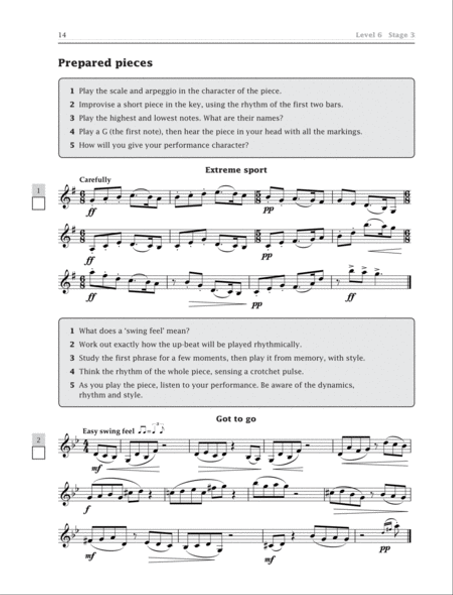 Improve Your Sight-Reading! Clarinet, Levels 6-8 (Advanced) Clarinet scores gallery preview page 3