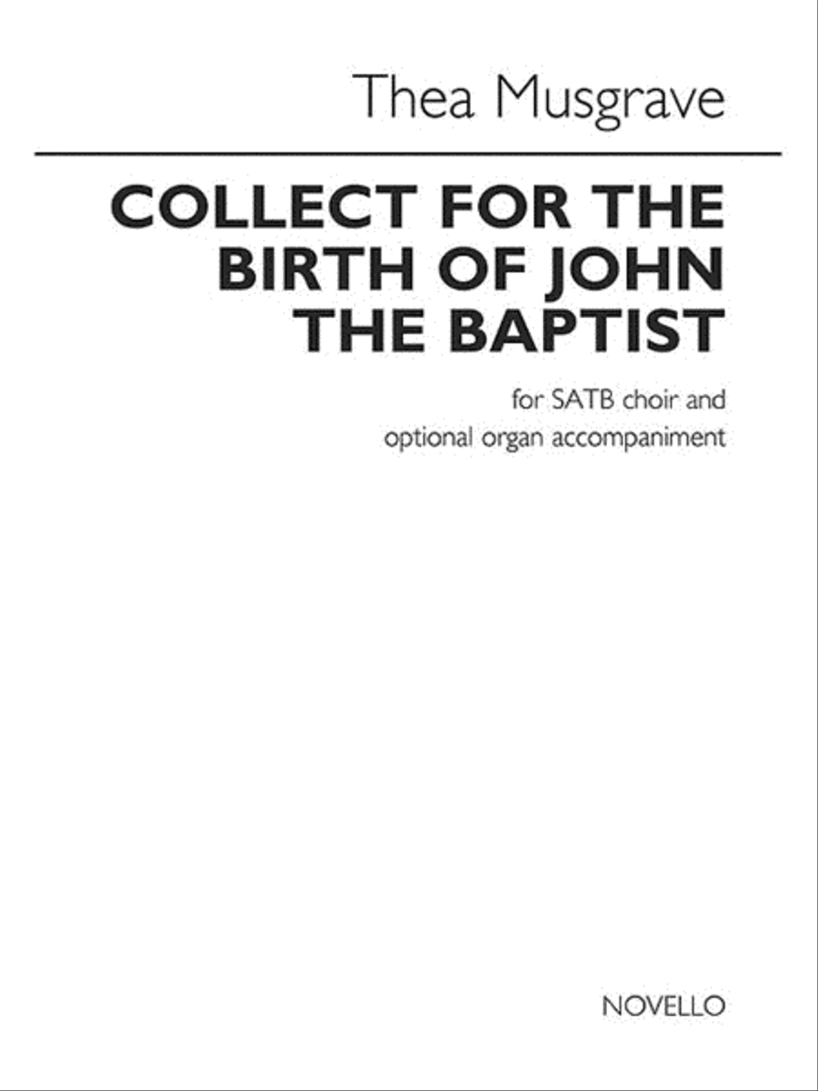Collect for the Birth of John the Baptist 4-Part scores gallery preview page 1