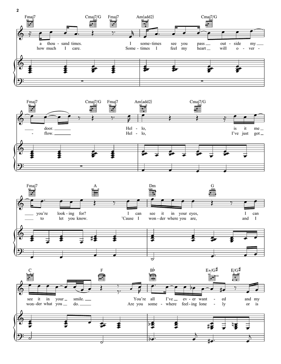 Hello Hello Piano, Vocal scores gallery preview page 2