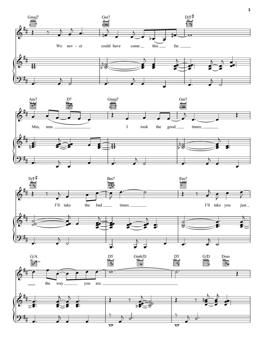 Just The Way You Are Just The Way You Are Piano, Vocal scores gallery preview page 3