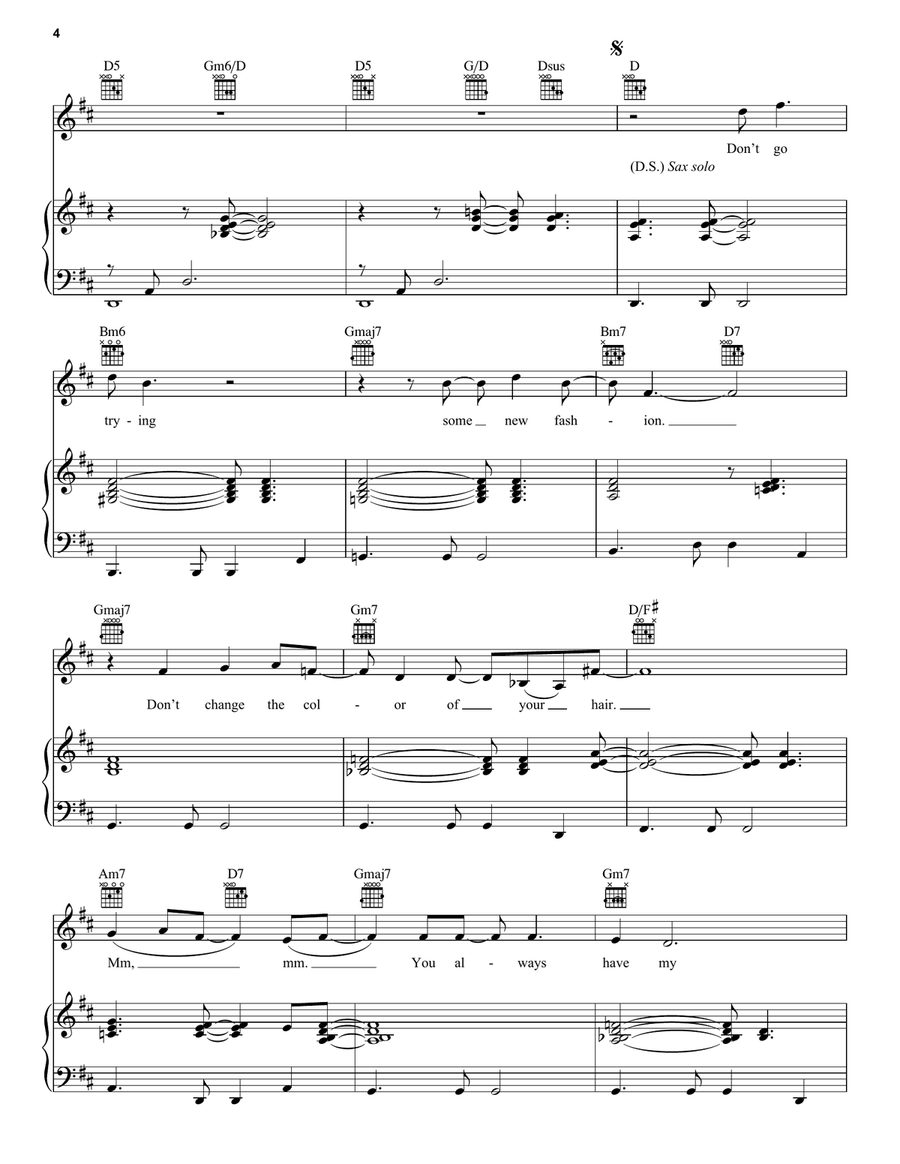 Just The Way You Are Just The Way You Are Piano, Vocal scores gallery preview page 4