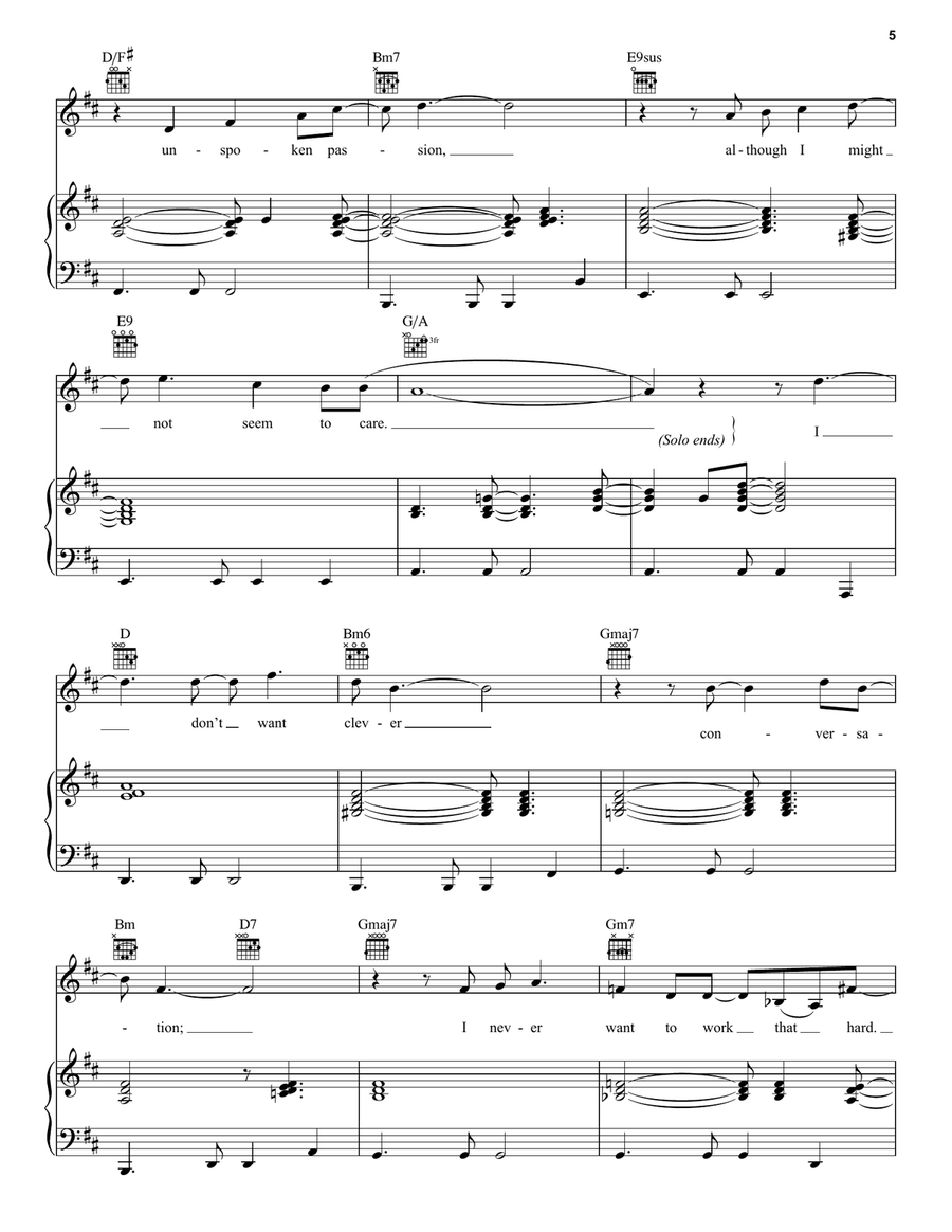 Just The Way You Are Just The Way You Are Piano, Vocal scores gallery preview page 5