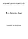 CHORAL PRELUDE BWV 727 