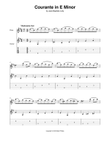 Courante in E Minor